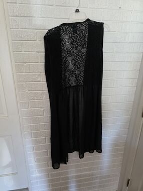 Lipstick Boutique Black Lace-Back Asymmetrical Dress